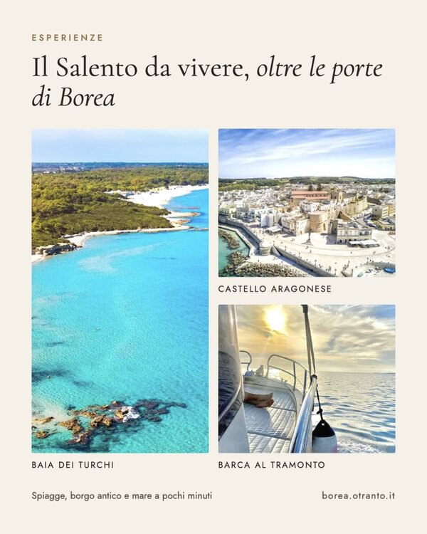 Baia dei Turchi, Castello Aragonese e gita in barca al tramonto nel Salento
